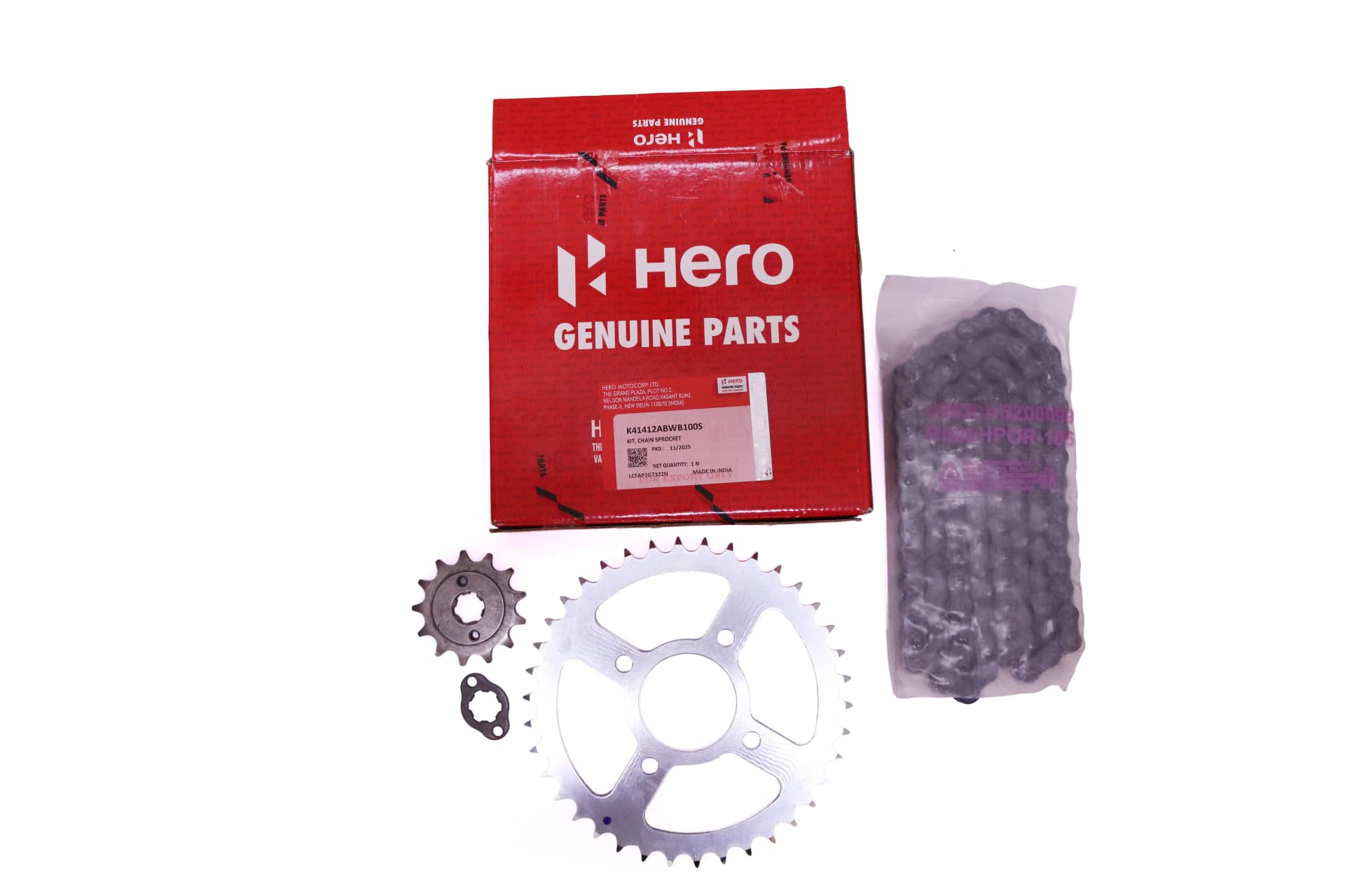 Kit de Arrastre Original con Platina de Seguridad - Hero XPulse 200 2V (FI / Carburada)