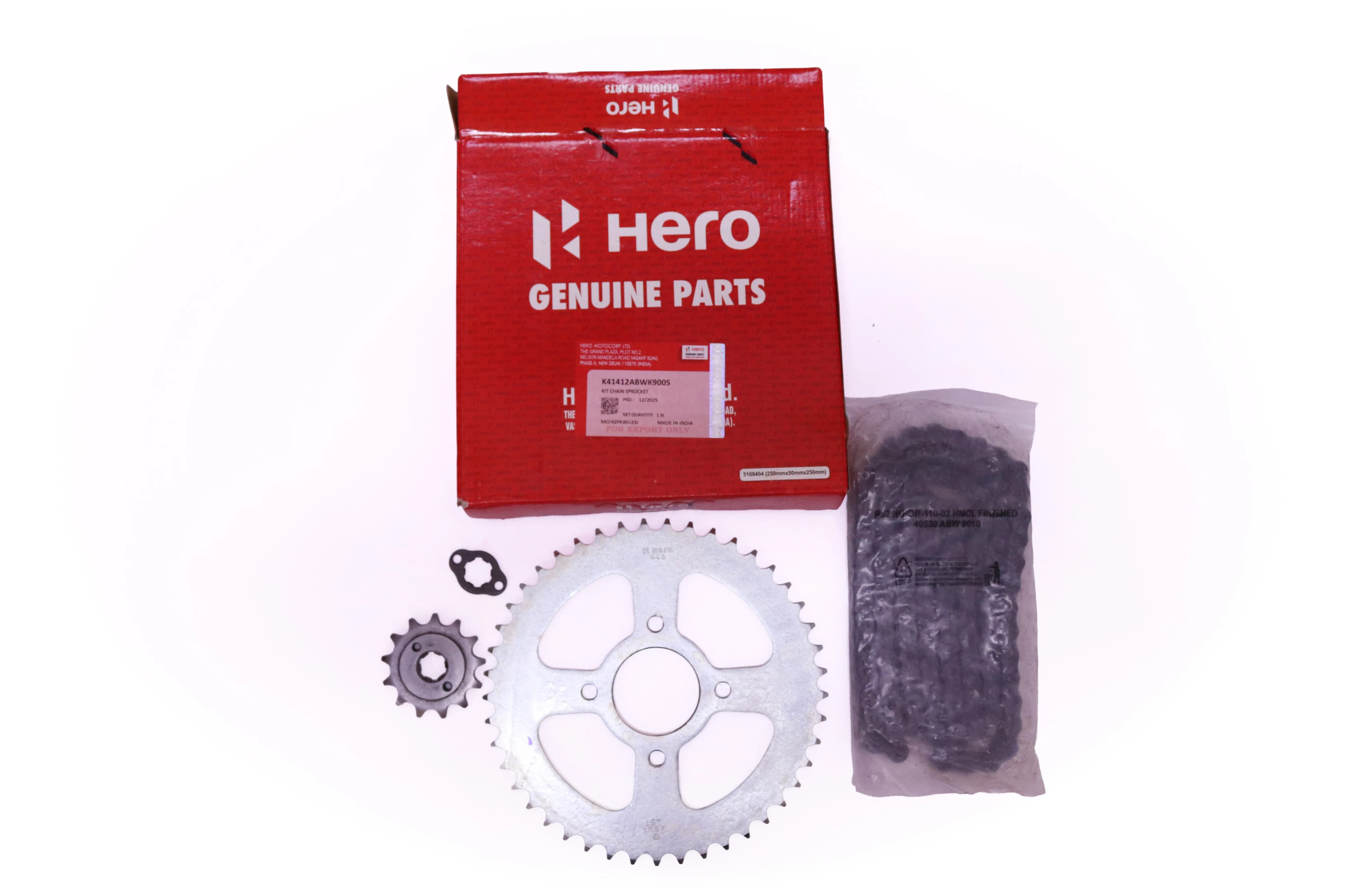Kit de Arrastre original con Platina de Seguridad - Hero Hunk 160R 4V